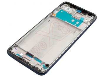 Carcasa frontal / chasis intermedio con marco gris interestelar "Interstellar Gray" para Xiaomi Redmi Note 9S, M2003J6A1G / Xiaomi Redmi Note 9 Pro, M2003J6B2G